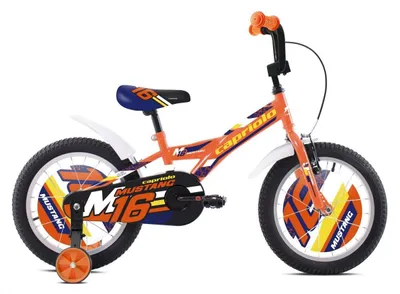 Productafbeelding van Kindermotorfiets Capriolo BMX 16"HT MUSTANG, oranje-blauw-zwart