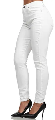 Immagine prodotto di Tazzio, jeans skinny fit da donna, vita alta, modello F107, colore bianco, taglia 46