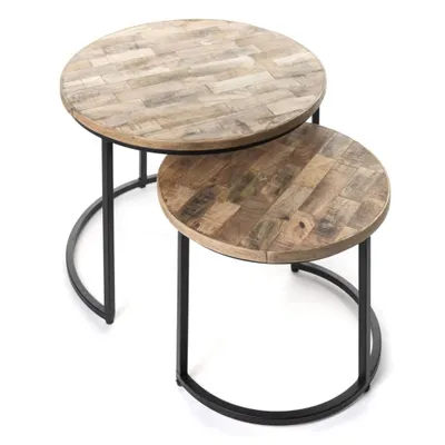 Produktbild von Rousseau 2-tlg. Beistelltisch-Set Linus Holz Magnolie