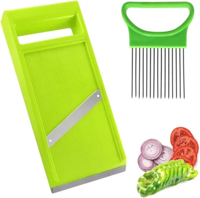 Imagen del producto de Cortador de verduras manual con cuchilla de acero inoxidable, unidad individual, para la cocina