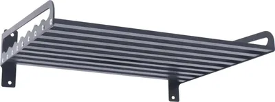 Immagine prodotto di Mensola a muro per microonde - Supporto a muro - Alluminio - 1 livello - 50 x 39,5 x 15 cm - Mensola da cucina - Nero