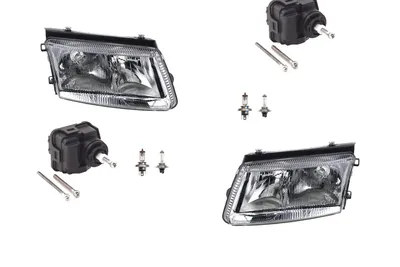 Obrázok produktu pre Johns, svetlomety vhodné pre VW Passat 3B 96-00 sada s H7 H4 Li. Re. w. Servomotor
