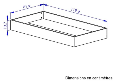Image de Galipette Option pour lit bébé tiroir 120 cm blanc