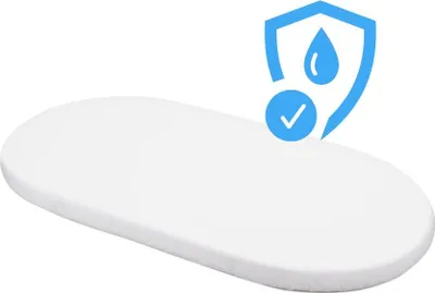 Produktbild von Wasserdichte Spannbettlaken Baby für Waldin 7in1 OWAL Babybett, Größe:Groß, Farbe:Weiß