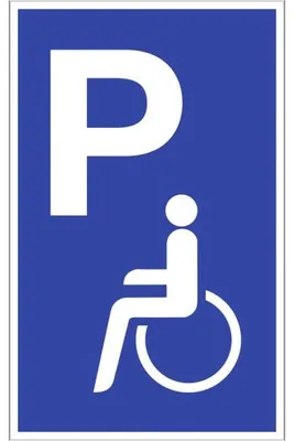 Produktbild von Dreifke® Schild Parkplatzschild - Parkplatz für Behinderte, Alu, 400x650 mm