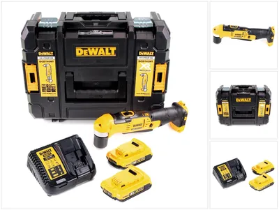 Produktbild von Dewalt DCD 740 D2 Akku Winkelbohrmaschine 18V 33Nm + 2x Akku 2,0Ah + Schnellladegerät + TSTAK