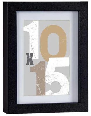 Produktbild von Fotorahmen aus Holz - schwarz - 13 x 18 cm - mit Passepartout