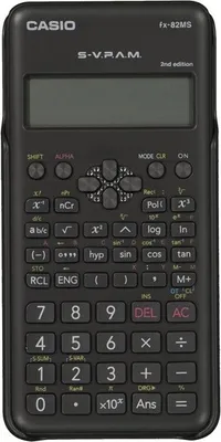 Produktbild von Casio Taschenrechner FX 82 MS 2E, schwarz, Schule, 2-zeiliges Display