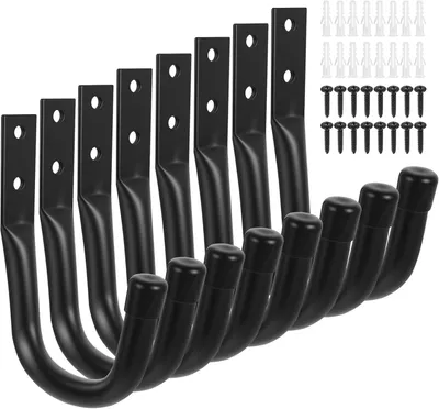 Produktbild von Wandhaken 8 Stück, Metall, für Garage, Schraubmontage