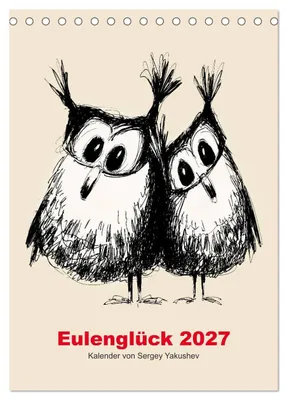 Produktbild von Eulenglück 2027 (Tischkalender 2027 DIN A5 hoch), CALVENDO Monatskalender