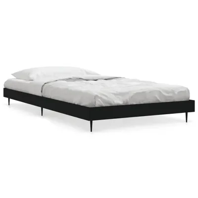 Produktbild von vidaXL Bettgestell Schwarz 90x200 cm Holzwerkstoff