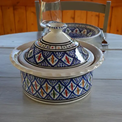 Image de Cocotte Querouana Bakir bleu - D 20 cm