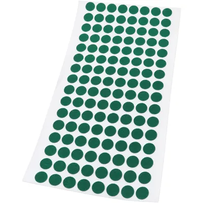 Image de Adsamm® | 128 patins en feutre | Ø 12 mm | Vert | ronds | Patins en feutre auto-adhésifs de qualité supérieure, d'une épaisseur de 1,5 mm