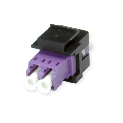 Image de ROLINE Keystone LWL-Adapter LC/LC Duplex Multimode OM4