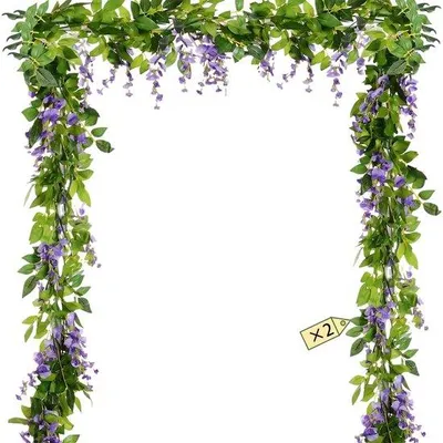 Produktbild von Kunstliche Blumen - Wisteria-Sträucher - 2x2m Leuchten