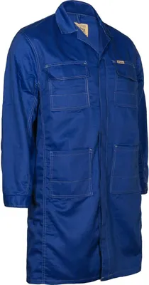 Produktbild von Arbeitskittel Berufskittel Berufsmantel Labor Kittel Arbeitsmantel Herren Mantel grau royalblau XL