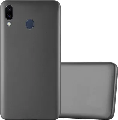 Produktbild von Cadorabo Schutzhülle für Samsung Galaxy M20 Hülle in Grau Handyhülle TPU Silikon Etui Cover Case