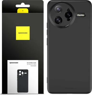 Zdjęcie produktu dla Silikonowe etui SPACECASE Silicone Case do Poco F7 Ultra Czarny