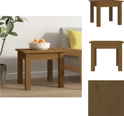 Produktbild von vidaXL Couchtisch Honigbraun 35x35x30 cm Massivholz Kiefer -  Couchtische