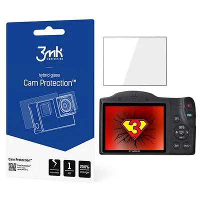 Produktbild von 3mk Display Hybridglas Cam Protection für Canon PowerShot SX430 IS transparent 0,16mm