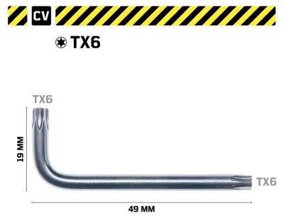 Produktbild von TORX®-Stiftschlüssel TX 6