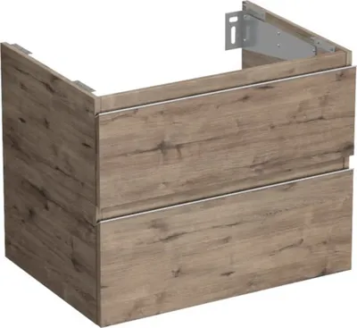 Produktbild von Jungborn Waschtischunterschrank TRENTA BxHxT 70 x 56 x 49,8 cm Frontfarbe eiche holzdekor TRE DESK SS 70 2Z S D370