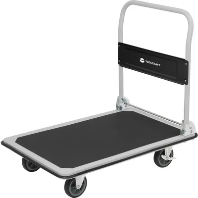 Immagine prodotto di TOOLCRAFT Carrello manuale pieghevole, freni Acciaio, PP, poliuretano termoplastico Portata (max.): 150 kg