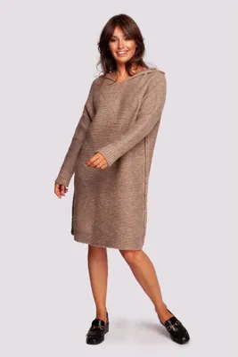 Obrázek produktu pro BeWear Dámské mikinové šaty Aelanea BK089 světle hnědá S/M