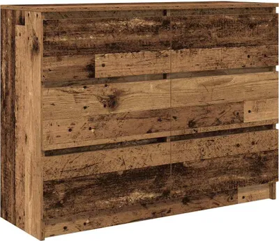 Productafbeelding van Dressoir 100x35x76 cm spaanplaat oud hout