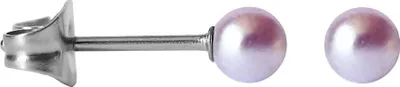 Produktbild von Chirurgenstahl Ohrstecker mit synthetischer Perle Größe - 6 mm Farbe - Lila
