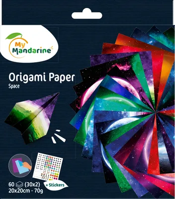 Image de Jeu de papiers Clairefontaine Origami Universe 60 feuilles