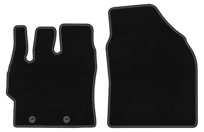 Immagine prodotto di Tappetini anteriori in moquette per Mazda 2 Hybrid 2022- (hatchback) – 2 pezzi, neri, su misura – Wielganizator BASIC