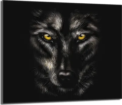 Produktbild von Herdabdeckplatte 60x52 Glaskeramikkochfeld Abdeckung Spritzschutz Glasplatte Deko Schneidebrett, Wolf Schwarz