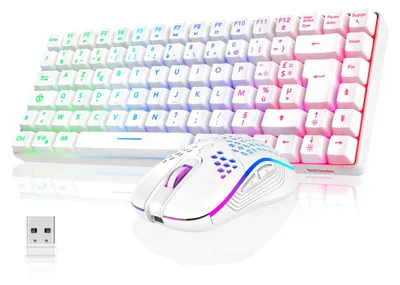 Immagine prodotto di Tastiera e mouse USB combinati | Wireless, per gaming | Layout AZERTY