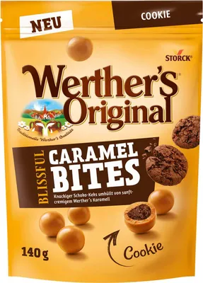 Image de Werthers Original Blissful Caramel Bites Cookie croustillant sucré 140g