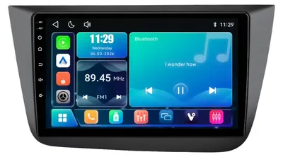 Obrázok produktu pre Rádio s modernizovaným dizajnom, 9 palcov, pre vozidlá Seat Altea XL (ročníky 2004-2015), s funkciami CarPlay a Android cez bezdrôtové pripojenie USB, integrovanou navigáciou, Bluetooth 5.1 a RDS