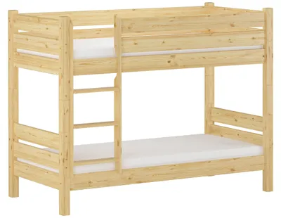 Produktbild von Etagenbett extra stabil 80x190 Stockbett Nische 80 teilbar mit wählbarem Zubehör V-60.16-08-190T80Rollrost und Matratze inkl.
