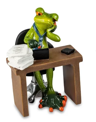 Produktbild von Froschmann Homeoffice mit Laptop am Schreibtisch Formano Froschhausen