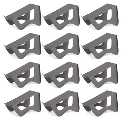 Schuhstapelhilfe 12er-Set, platzsparender Schuhorganizer, 24x14x11 cm