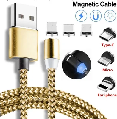 Obrázek produktu pro Verk 06239 Magnetický USB nabíjecí kabel 3v1 LED