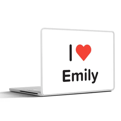 Produktbild von MuchoWow® Laptop Aufkleber Sticker Cover Ich liebe - Emily - Mädchen 40x30 cm - Laptop Dekoration - Selbstklebend
