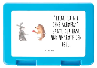 Produktbild von Mr. & Mrs. Panda Lunchbox Hase Igel - Weiß - Geschenk, Essensbox, Frischhaltedose, Trösten, und, Bento Box, Herzschmerz, Bentobox, Trennungsschmerz, Snackbox