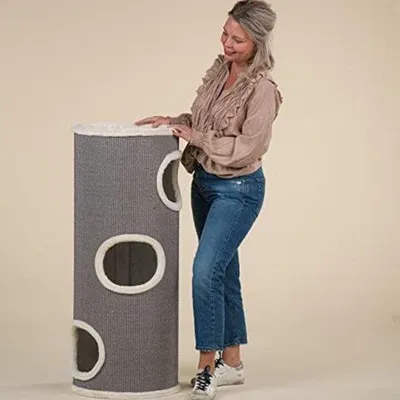 Zdjęcie produktu dla Drapak dla kota 44 x 44 x 106 cm, beżowy