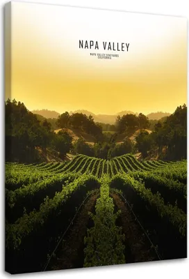 Produktbild von Leinwandbild napa valley 60x90 cm Feeby grün wandbild bereit zum aufhängen