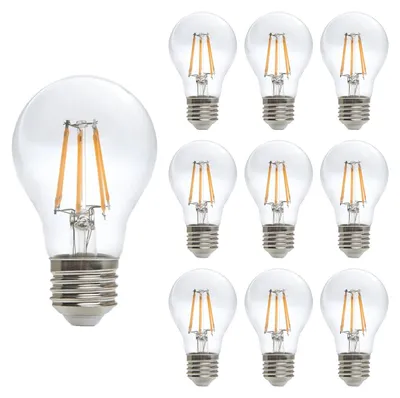 Produktbild von Kobi E27 LED Filamentlampe 12W 1521lm 3000K Warmweiß 230V 60mm 10 Stück