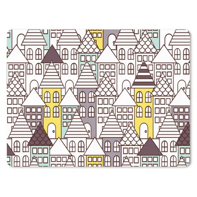 Produktbild von MuchoWow® Mauspad Mousepad Muster - Haus - Skyline 23x19 cm - Mousepads - Maus Mat - Pad - Mausunterlage - Schreibtischunterlage - Mauspad
