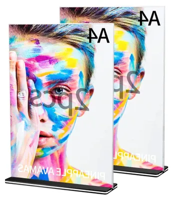 Produktbild von 2 Stück A4 Acryl Tischaufsteller, Menükartenhalter und Werbeaufsteller