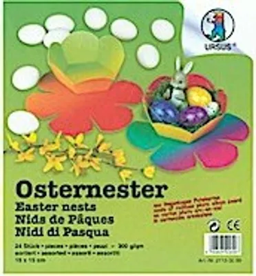 Produktbild von Regenbogen-Fotokarton Ostenest 15x15cm 6-eckig VE=24 Stück