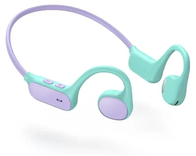 Zdjęcie produktu dla Słuchawki Bluetooth OWS01 dla dzieci z przewodnictwem powietrznym 360°, kolor fioletowy