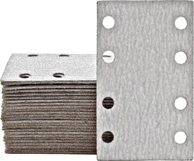 Produktbild von MioTools Shark Klett-Schleifblätter, 133 x 80 mm, 8-Loch, f. Schwingschleifer, Normalkorund (50 Stk.) K40